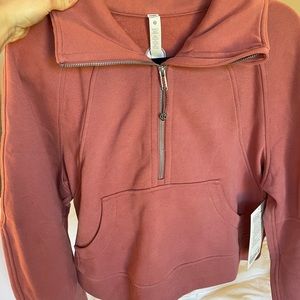 NWT🌹 Lululemon Oversized Scuba Funnel Neck in Brier Rose Size XS/SM 😍